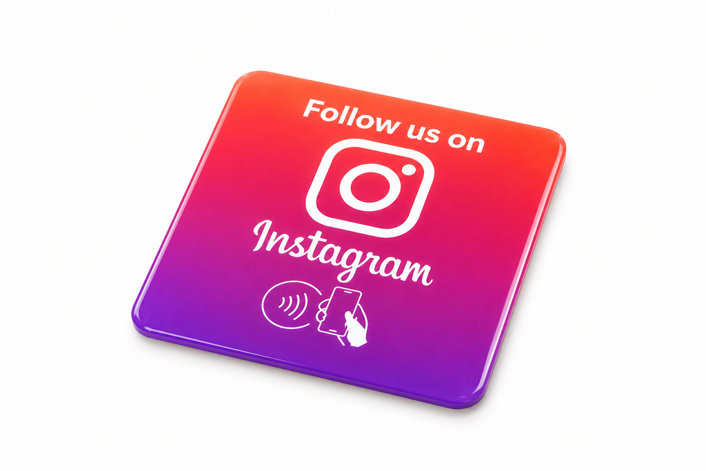 Instagram NFC-Kaart plakzijde