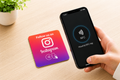 Instagram NFC-Kaart plakzijde