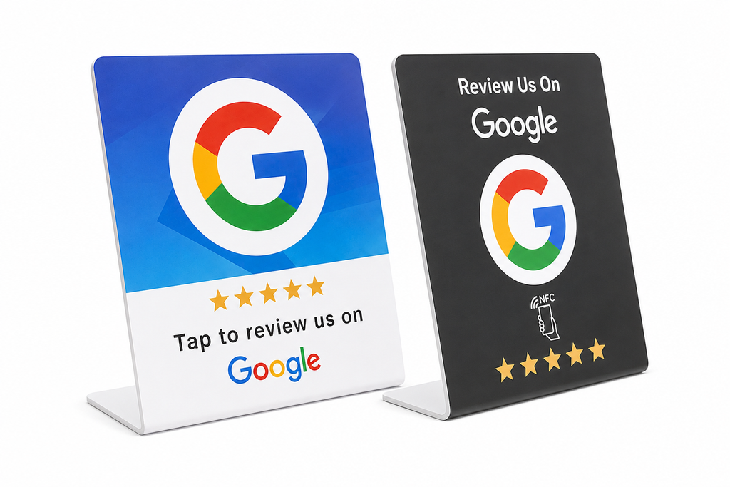 Google review NFC-kaart tafelstandaard
